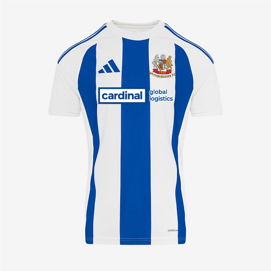 Adidas Striped 24 SS Shirt - White/Team Royal Blue [Wythenshawe]