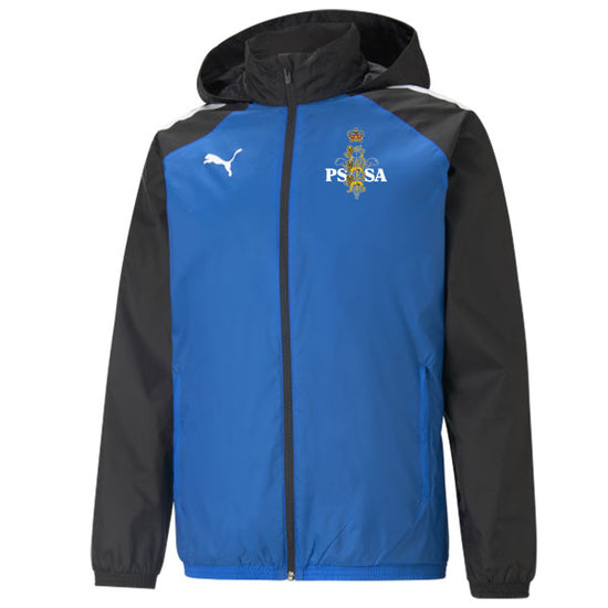Puma teamLIGA Training Rain Jacket – Electric Blue/Black [PSSA]