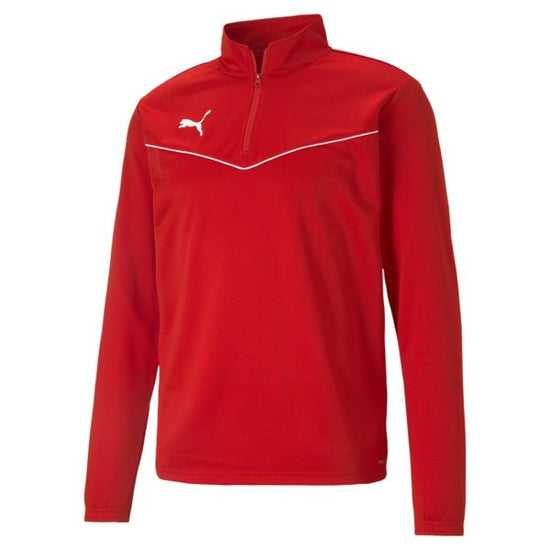 Puma Team Rise Training 1/4 Zip Top – Red/White