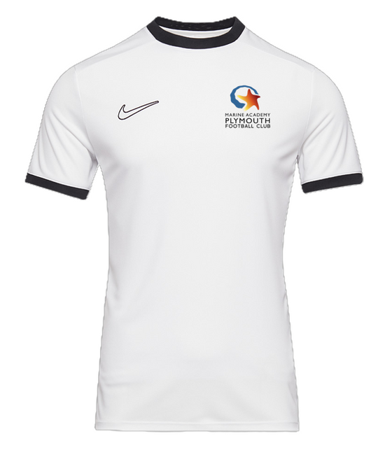 Staff - Nike Academy 25 SS Training Shirt - White/Black/Wolf Grey [MAP U9 JUNIORS]