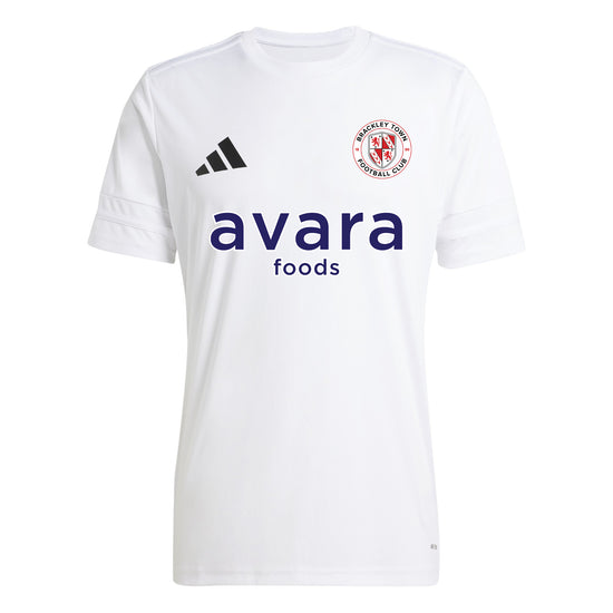 Adidas Squadra 25 Slim SS Shirt - White/White [BRACKLEY TOWN PDC]