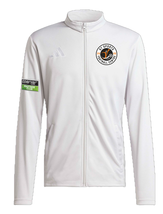 adidas Entrada 26 Slim-Fit Track Jacket - Team Light Grey/White [GT Sports]