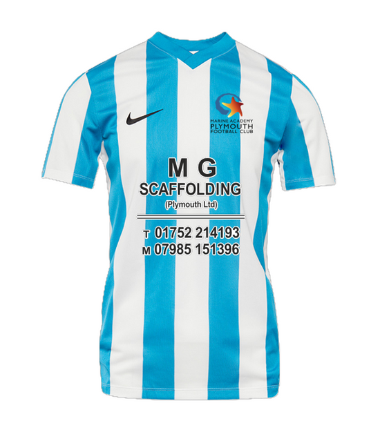 Nike Striped Division V SS Shirt - White/University Blue [MAP U9 JUNIORS]