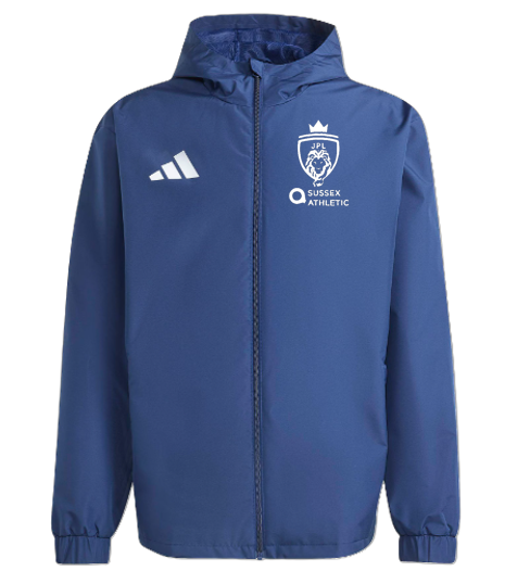 adidas Entrada 26 All-Weather Jacket - Team Navy Blue 2/White (Boys Crest) [JPL Sussex]