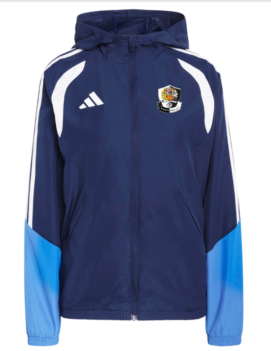 adidas Womens Tiro 26 Competition Hooded All-Weather Jacket - Team Navy Blue 2 [Dartford Ladies 1st Team]