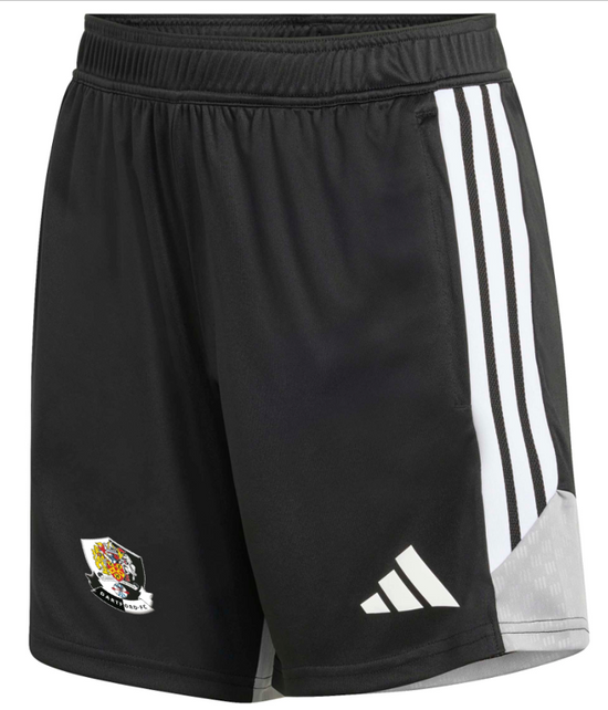 adidas Womens Tiro 26 Competition Zip-Pocket Training Shorts - Black/Light Onix/White [Dartford Ladies 1st Team]