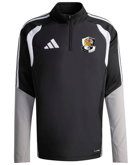 adidas Tiro 26 Competition Hooded 1/4-Zip Winterized Top - Black/Light Onix/White [Dartford Ladies 1st Team]