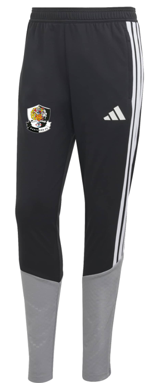 adidas Womens Tiro 26 Competition Slim-Fit Zip-Pocket Training Pants - Black/Light Onix/White [Dartford Ladies 1st Team]