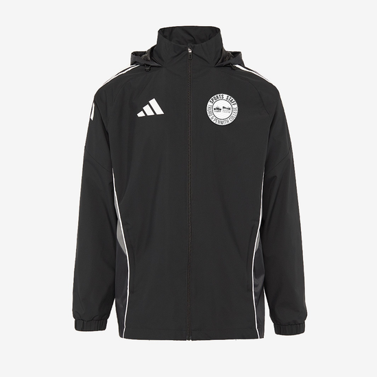 adidas Tiro 25 Competition Staff Rain Jacket - Black/Grey [Truro & Penwith Staff]