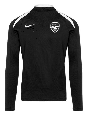Nike Academy Pro 24 1/4 Zip Drill Top - Black/White (Coach Kit) [SEAGULLS FC]