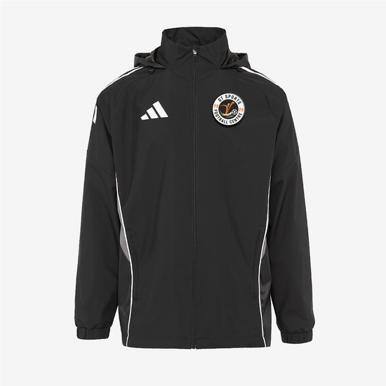 adidas Tiro 25 Competition All Weather Jacket - Black/Team Grey Four [GT Sports]