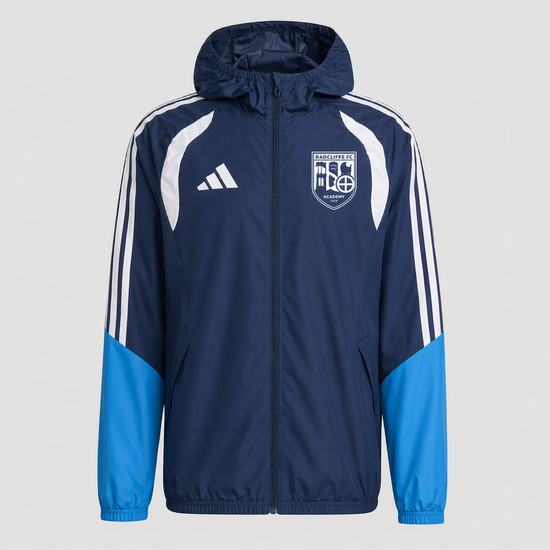adidas Tiro 26 Competition Hooded All-Weather Jacket - Team Navy Blue 2/Ray Blue/White [Radcliffe Academy]
