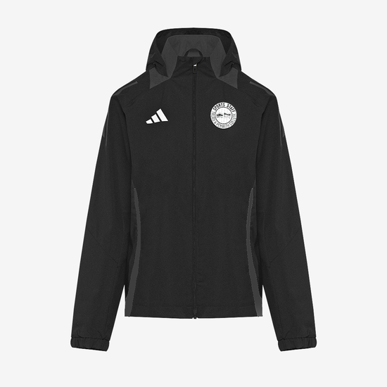 adidas Womens Tiro 25 Competition Staff Rain Jacket - Black/Grey [Truro & Penwith Staff]