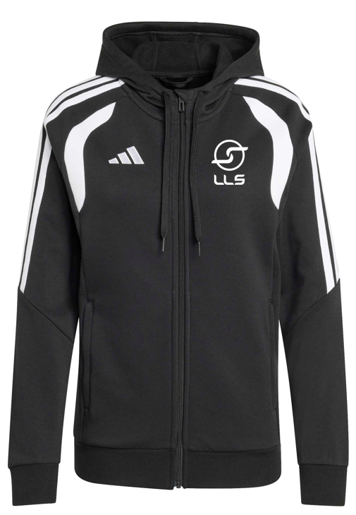 adidas Womens Tiro 26 League Full-Zip Cotton Hoodie - Black/White [LLS]