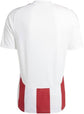 adidas Striped 24 SS Shirt - White/Team Power Red [BRACKLEY TOWN PDC]