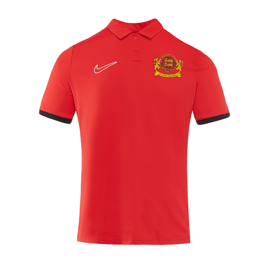 Nike Academy 25 SS Polo - University Red/Black/White [BUCKSWOOD ACADEMY]